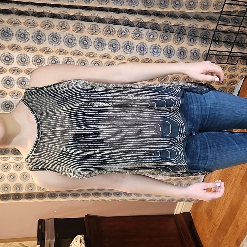 Evening/ Day sequin beaded top.